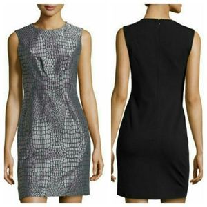 DVF Metallic Alligator Print Dress