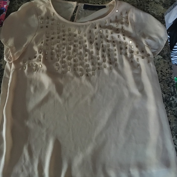 Sparkly Cream blouse