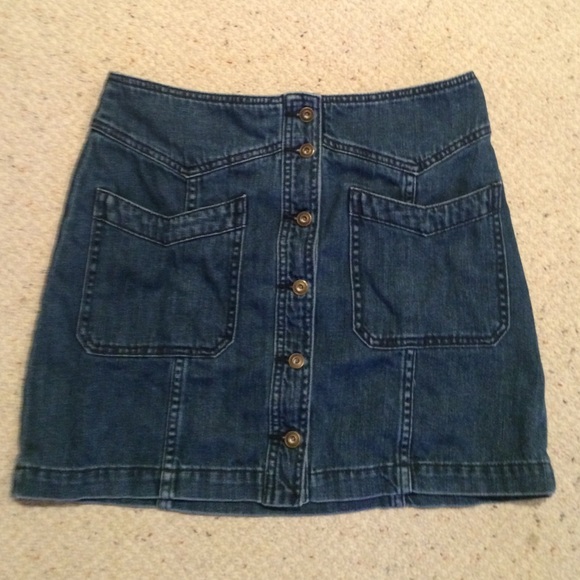 Free People denim skirt