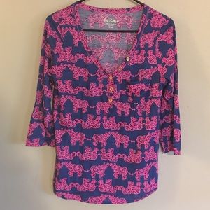 NWOT Lilly Pulitzer Indigo Pack Your Trunks Top