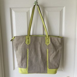 Stella & Dot Classic Linen Tote Bag