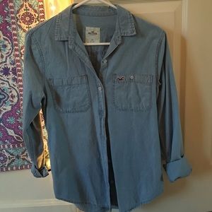 Hollister Denim Button Down Shirt