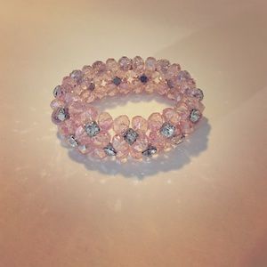 Pink beaded bracelet