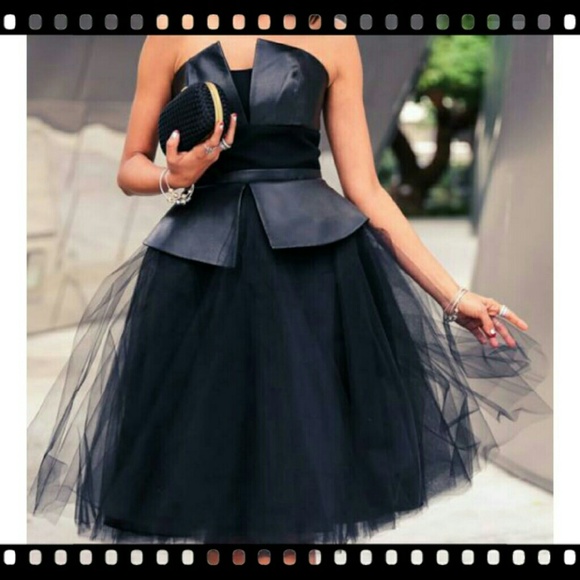 🆕BLACK  TULLE MIDI SKIRT- 4 LAYERS +LINER - Picture 3 of 4