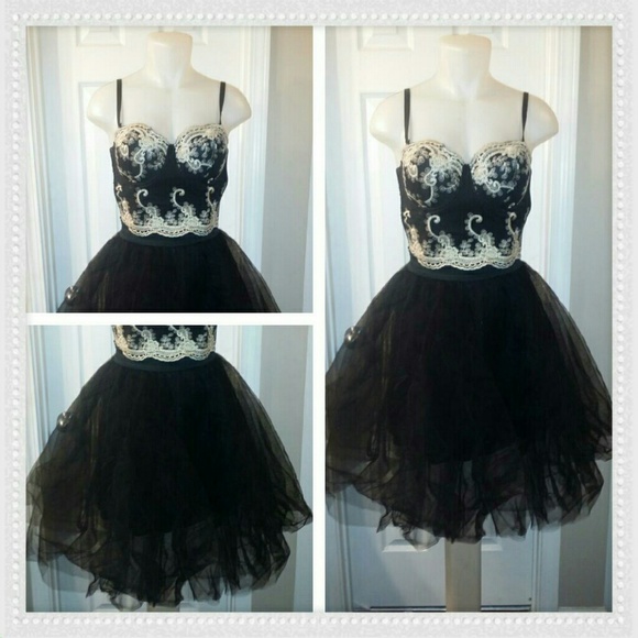 🆕BLACK  TULLE MIDI SKIRT- 4 LAYERS +LINER - Picture 4 of 4