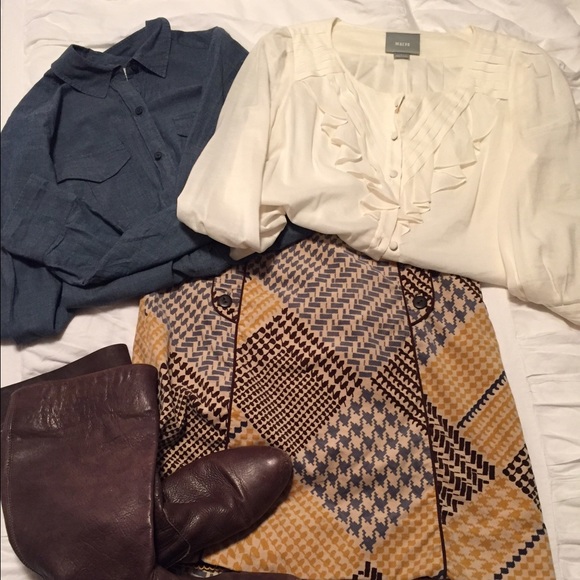 Anthropologie Mauve skirt SZ 4 EUC