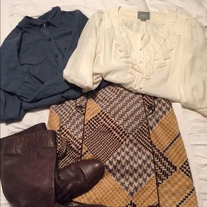 Anthropologie Mauve skirt SZ 4 EUC