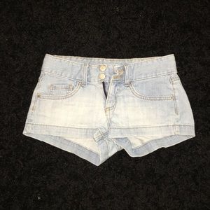 Light blue jean shorts