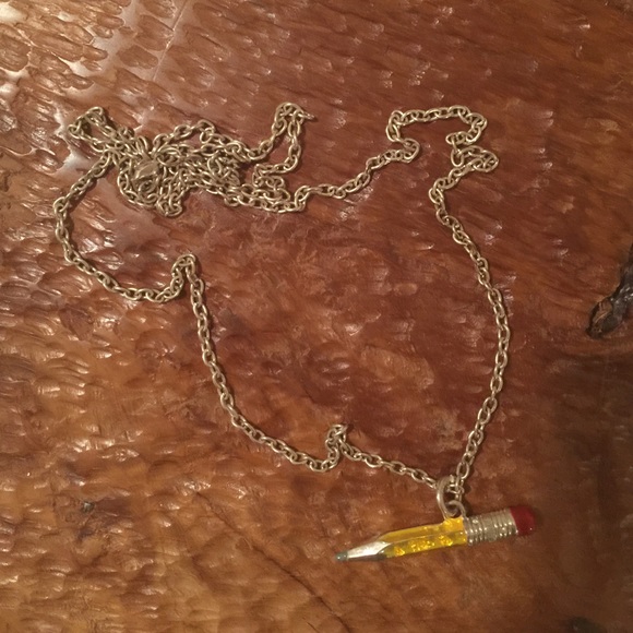 Pencil long necklace.