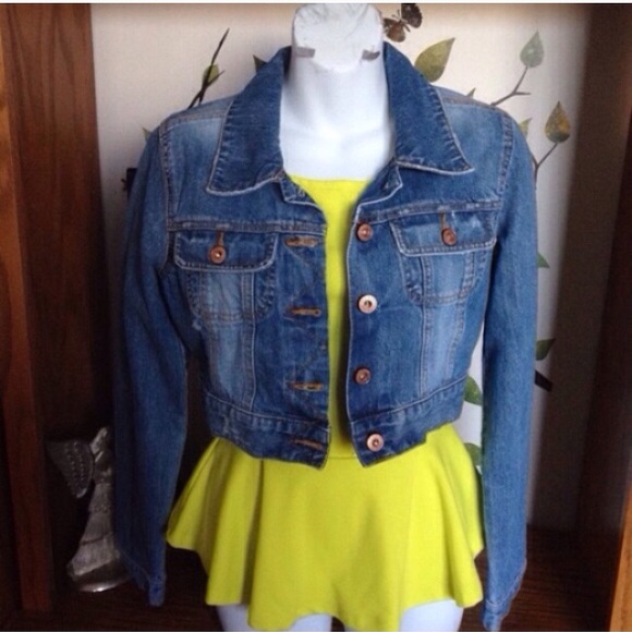Old Navy Jackets & Blazers - Old Navy Distressed Crop Jean Jacket