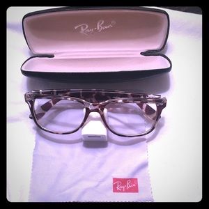 Leopard print Ray Ban Wayfarer Clear glasses