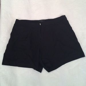 black rayon high waisted shorts