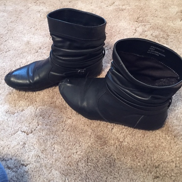 Pleather Above Ankle Booties- Boots Size 9