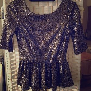 Gorgeous glitter peplum top