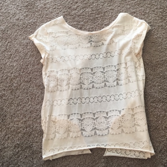 Open back white top