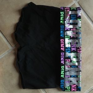 LOVE PINK bling yoga shorts - size S - multicolor
