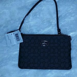 NWT Coach Wristlet in Black Smoke
