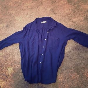 Hollister Dark Blue Button Up/ Cardigan -Size M