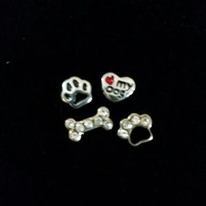 4 Origami Owl dog lover charms