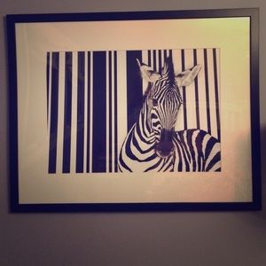 A painting of a Zebra