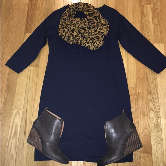 Blue cotton dress