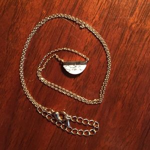 Marble and Gold simple necklace