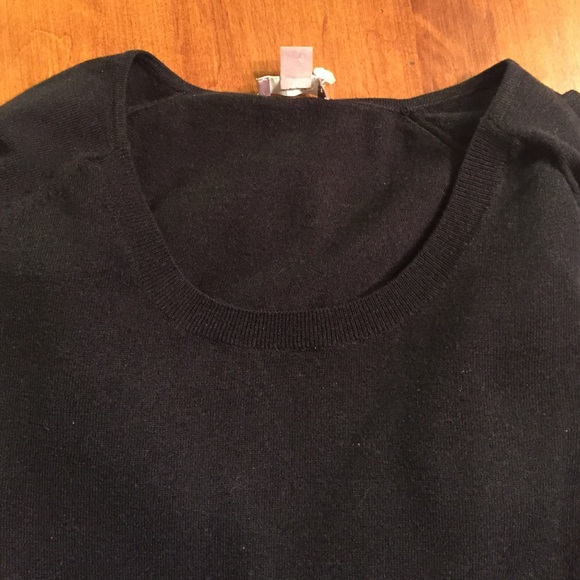 J. Jill black crewneck sweater with button detail! - Picture 4 of 4