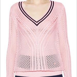 Tory Burch Rylee Ballet Pink Sweater