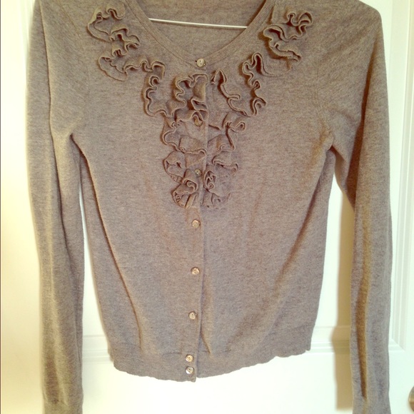 J Crew cardigan with Ruffles