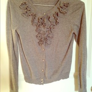 J Crew cardigan with Ruffles