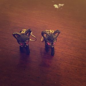 Betsey Johnson Cat Earrings
