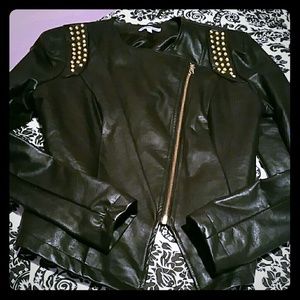 Black Faux Leather Jacket