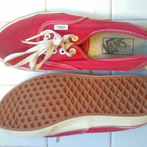Red Vans Skater Shoes