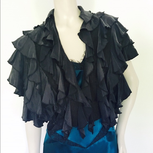 Opening Ceremony Cropped Ruffle Cape - Picture 2 of 4