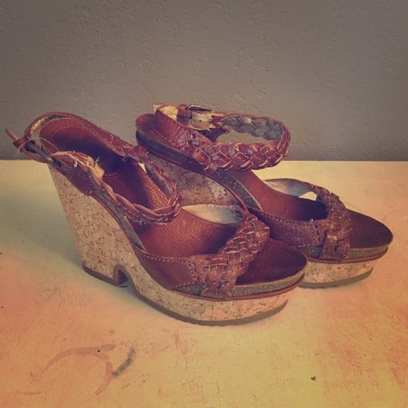 Frye Braylin Braided 2 wedge sandal