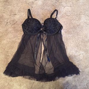 Victorias Secret BabyDoll Fly Black sexy lingerie