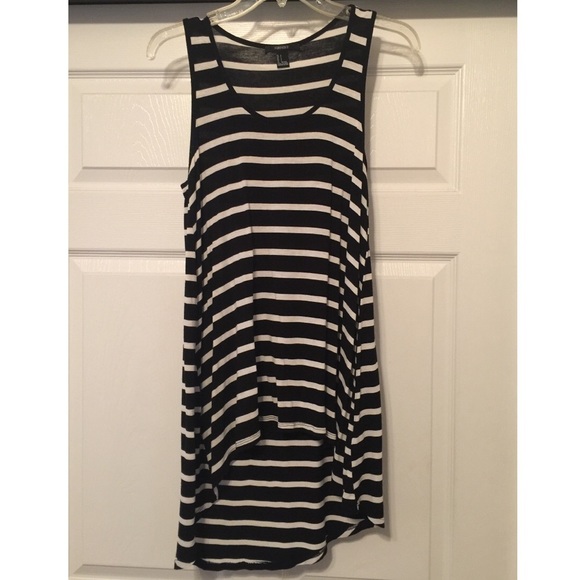 FOREVER 21 High-low flowy striped tank - Small