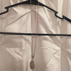 Grey stone necklace