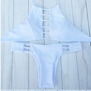 L White Brazilian Bikini top