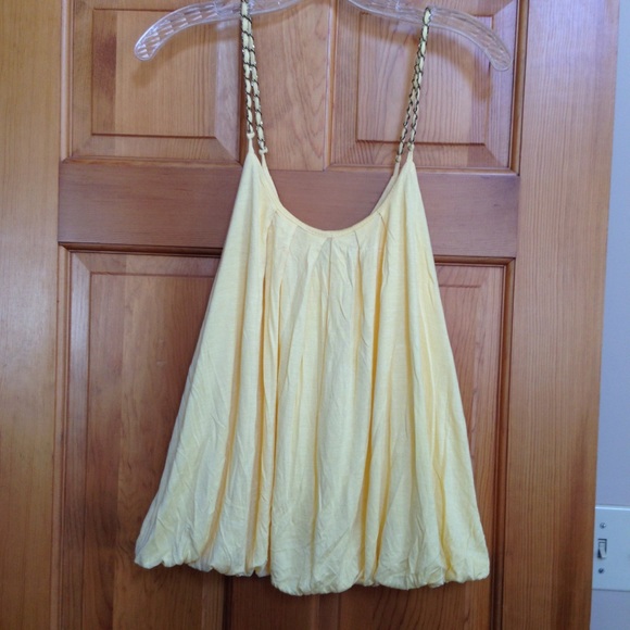 Yellow Chain Strap Bubble Tank