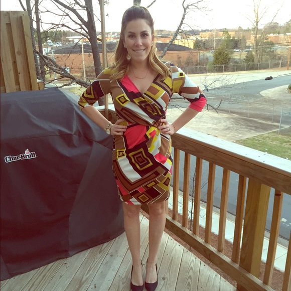 Only worn twice, multi color boutique dress! - Picture 1 of 3