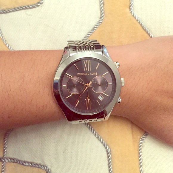 Michael kors silver and rose gold watch mk5761