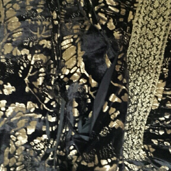 Cynthia Steele green velvet detail halter dress 4 - Picture 3 of 4