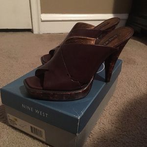 Nine West brown heels