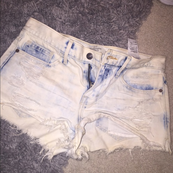 light washed jean shorts