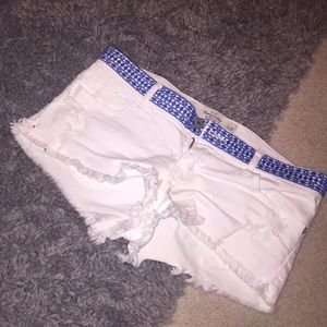 white Jean shorts