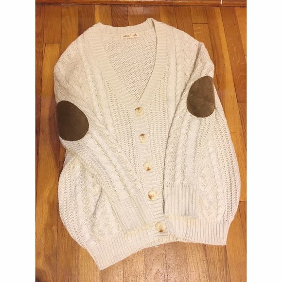 Urban Outfitters Slouchy Elbow Patch Cardigan