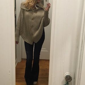 Anthropologie Wool Poncho Sweater