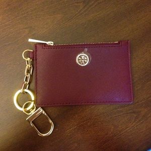TORY BURCH ROBINSON ZIP CARD KEY FOB