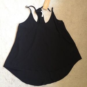 Black Sheer Racer Back Tank